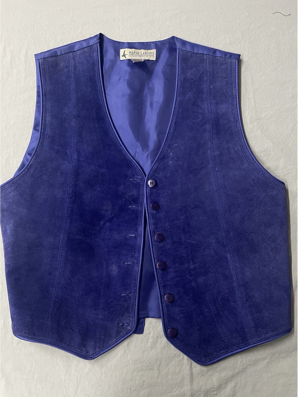 Vintage Marsh Landing Vest Size Small Purple